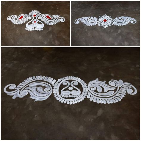 Alpona Design, Rangoli Ideas, Lakshmi Images, Small Rangoli, Small Rangoli Design, Rangoli Design, Rangoli Designs, House Design, Quick Saves