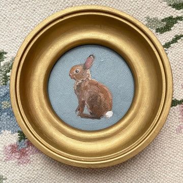 Bunny miniature Paintings Interior Design, Brown Rabbit, Cottage Style Decor, Art Light, Beautiful Morning, Farmhouse Style Decorating, Small Paintings, Art Class, Animal Paintings