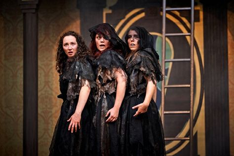 Shakespearean Costumes, Macbeth Witches, Shakespeare Theatre, Three Witches, Witch Costume, Auckland, On Stage, Summer Season, Pop Up