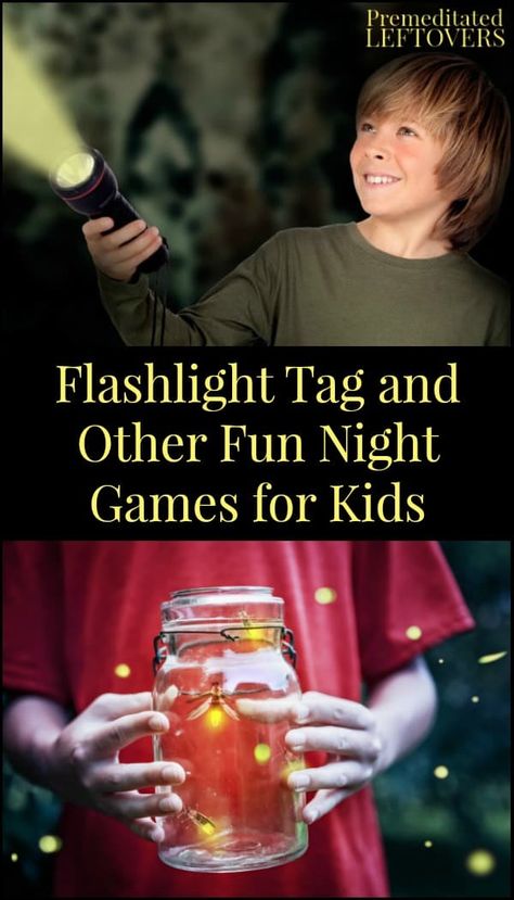 Fun Night Games, Fun Games To Play Outside, Flashlight Tag, Ghost In The Graveyard, Outdoor Games To Play, Games To Play Outside, Games To Play With Kids, Night Games, Play Outside