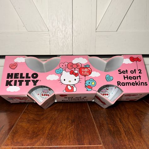 Brand New Rare Hello Kitty Valentine’s Day Heart Ramekins Set Of 2 Features Hello Kitty Winking Around The Sides And Inside Hello Kitty Is Holding A Cupcake With Love Written Below! Experienced Shipper With The Reviews To Show It! Shipped With Love And Care Tiktok Famous And Very Hard To Find After Going Viral Trending Pink Christmas Hello Kitty Blankets Hello Kitty Throws Valentines Easter Hello Kitty Pinkmas Home Goods Tj Maxx Rae Dunn Cupcakes And Cashmere Throw Tiktok Viral Holiday Present G Hello Kitty Winking, Hello Kitty Kitchen Appliances, Hello Kitty Decor, Hello Kitty Furniture, Lips Decor, Ramekins Set, Hello Heart, Rare Hello Kitty, Christmas Hello Kitty