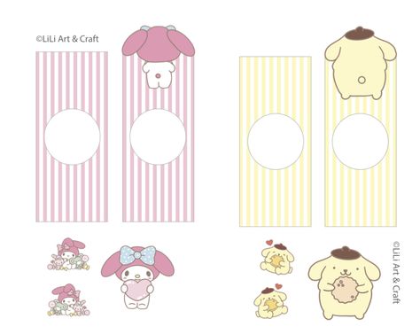 Sanrio Bookmark, Cute Arts And Crafts, Sanrio Crafts, Cutecore Room, Kawaii Sweets, Binder Templates, Kitty Crafts, Origami Bookmark, Walpaper Hello Kitty