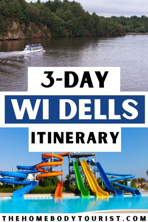 Wisconsin Dells…the waterpark capital of THE WORLD! This small southern Wisconsin is home to over 20 indoor and outdoor waterparks. Even though you could stay busy for much longer than one weekend solely at the waterparks, there is so much more to do in Wisconsin Dells. CLICK TO reading to see how to spend one adventurous weekend in Wisconsin Dells (with or without kids). Wisconsin Dells Vacation, Wi Dells, Bucket List Trips, Wisconsin Summer, Wisconsin Vacation, Wisconsin Camping, Outdoor Summer Activities, Stay Busy, Family Vacay