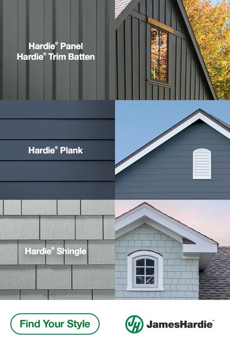 House Siding Colors, Siding Colors For Houses, Siding Styles, Exterior House Siding, Siding Options, James Hardie, Shingle Siding, Home Exterior Makeover, Siding Colors