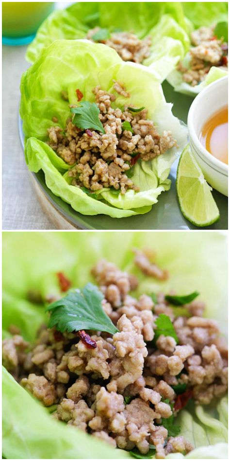 Larb Recipe Thai Pork, Thai Minced Pork Lettuce Wraps, Thai Pork Lettuce Wraps, Pork Larb Recipes Thai, Ground Pork Lettuce Wraps, Ground Pork Recipes Easy, Philapino Recipes, Thai Minced Pork, Pork Larb