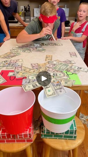 A Great Way to Blow Your Money 💨 | A Great Way to Blow Your Money 💨  Kids and Family play table party game with money and a straw for cash. Funny and easy diy game for parties and holiday... | By Benson CrewFacebook Family Money Games, Truck Games, Parlor Games, Fun Christmas Party Games, Table Party, Money Games, Fundraising Ideas, Play Table, Christmas Party Games