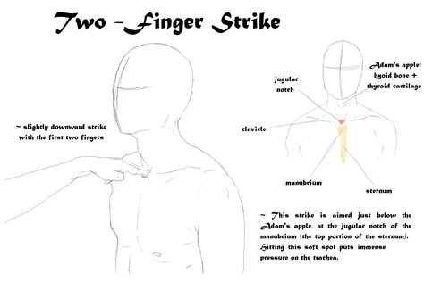 two-finger strike to the jugular notch Karate Hand Strikes, Karate Beginner Moves, Bruce Lee Abs, Martial Arts Tattoos, Body Pressure Points, Types Of Kicks Martial Arts, Karate Kicks Martial Art, Martial Arts Belt Display, Jiu Jutsu