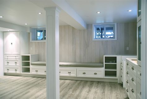 Basement Storage Cabinets, Basement Poles, Basement Inspiration, Basement Storage, Basement Apartment, Basement Makeover, Basement Ceiling, Basement Design Ideas, Basement Walls