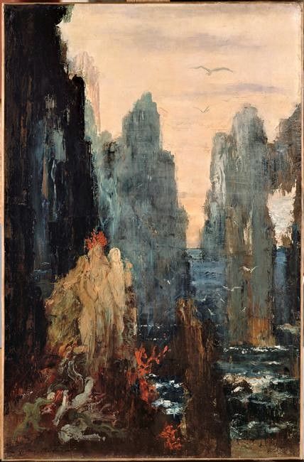 Siren Painting, Gustave Moreau, Painting People, Pre Raphaelite, Yellow Art, Art Et Illustration, Sirens, French Artists, Art Movement