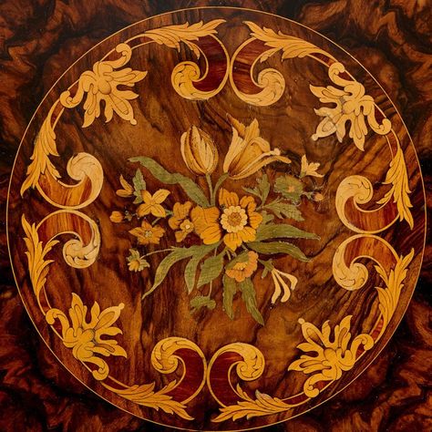 Seance Table, Marquetry Pattern, Marquetry Art, Marquetry Furniture, Victorian Table, Circular Table, Parquetry, Victorian Period, Victorian Furniture