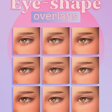 Eye-shape overlays | Miiko on Patreon Mods Sims 4, Sims 4 Cc Eyes, The Sims 4 Skin, Makeup Cc, Pelo Sims, The Sims 4 Packs, Sims 4 Mm Cc, Sims 4 Cc Makeup, Sims 4 Game Mods