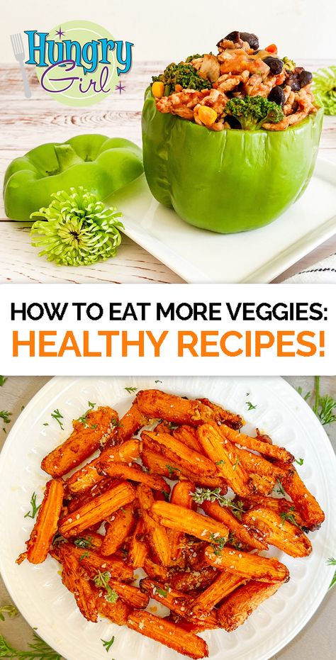 Hungry Girl Diet, Meatless Burgers, Eat More Veggies, Hungry Girl Recipes, Veggie Chili, Creamy Cauliflower Soup, Chicken Stroganoff, Veggie Lasagna, Healthy Recipe Ideas