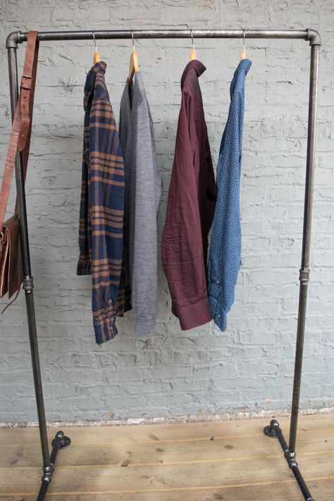 Diy Clothing Rack, Diy Clothes Rack Pipe, Industrial Clothing Rack, Pipe Clothes Rack, Industrial Coat Rack, Industrial Clothing, Diy Coat Rack, Clothes Hanger Rack, Pipe Rack