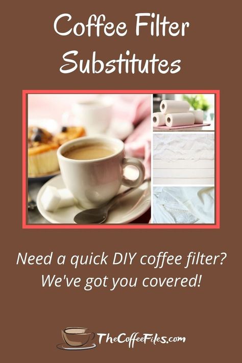 Uh oh...out of coffee filters? Find the best DIY coffee filter sustitutes, plus helpful suggestions for planning ahead so you're always prepared to brew the java! #coffeefilter #diy #substitute #thecoffeefiles Coffee Filter Substitute, Coffee Filters Diy, Diy Coffee Filter, Chemex Coffee, Quick Coffee, Homemade Coffee, Quick Diy, Filter Coffee, Uh Oh