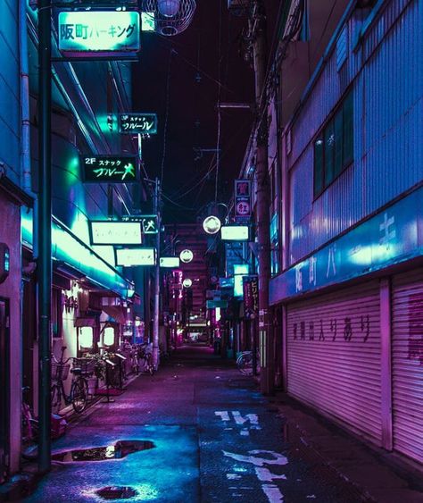 Ville Cyberpunk, Alley Way, Wallpaper Estetika, Neon Noir, Eve Online, New Retro Wave, Cyberpunk Aesthetic, Cyberpunk City, Neon Aesthetic