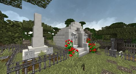 Minecraft Cemetery Ideas, Minecraft Cemetery, Minecraft Graveyard, Minecraft Mansions, Minecraft Underground, Minecraft Halloween, Minecraft Building Ideas, Spooky Forest, Sims 4 Anime