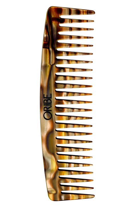 What it is: A artisanally crafted and hand-finished comb that can be used on wet or dry hair to detangle and style. Who it's for: All hair types.What it does: The durable, versatile comb is calibrated to ensure ease of comb-through for all hair types. Resin   Made in the USA  Part of BEAUTYSPACE Hair Care Tools, Beauty Brushes, Wide Tooth Comb, Beauty Favorites, All Hair Types, Dry Hair, Hair Types, Hair Styling, Curator Style