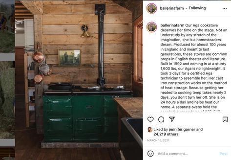 The Edenic Allure of Ballerinafarm - by Anne Helen Petersen Aga Stove, Cooking Stove, Living Off The Land, How To Buy Land, And Now, Wonder, Fish, Water