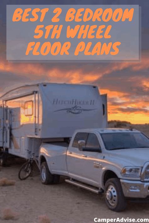 2 Bedroom Fifth Wheel, Rv Floor Plans, 5th Wheel Camper, Fifth Wheel Campers, Family Of 5, Rv Trailers, Camper Trailer, Best Build, 5th Wheels