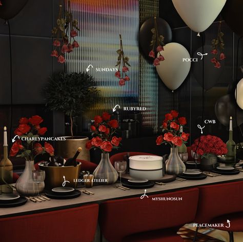 Lounge Sims 4, Sims 4 Date Night, Sims 4 Party Cc, Sims 4 Build Cc, Goth Family, Sims 4 Restaurant, London Decor, The Sims 4 Lots, Cc Shopping