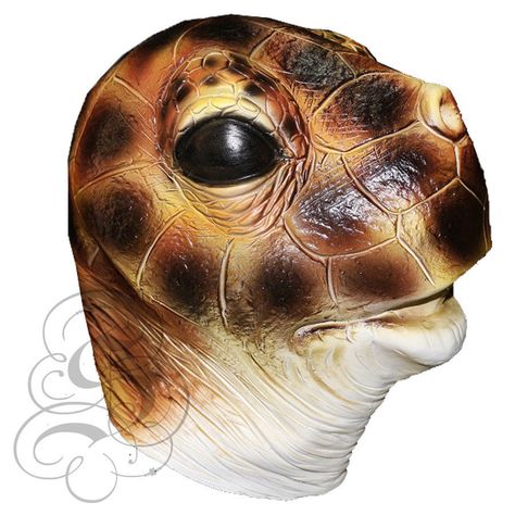 Latex Sea Turtle Mask http://www.stateoflatex.uk Fish Fancy Dress, Turtle Biomimicry, Leatherback Sea Turtle, Scary Halloween Masks, Fish Mask, Sea Turtle Plastic Pollution, Halloween Party Props, Fish Costume, Party Masks