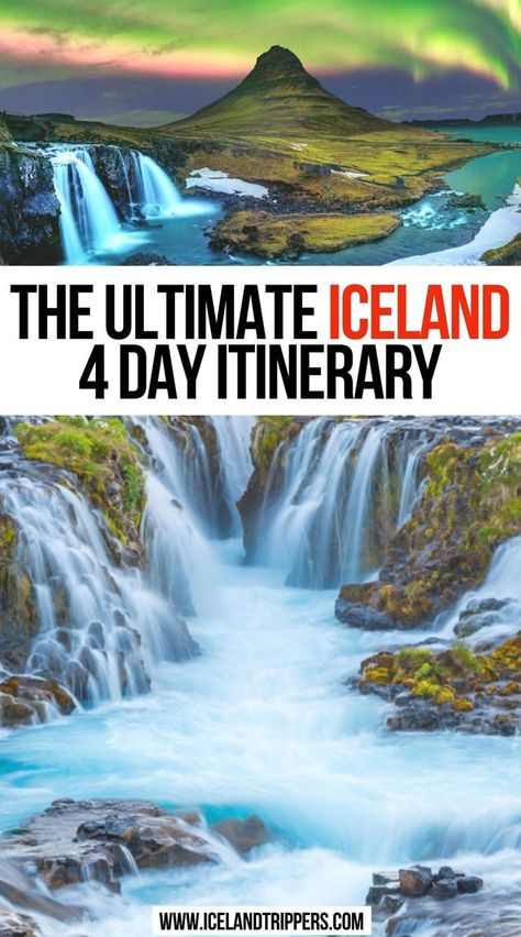 The Ultimate Iceland 4 Day Itinerary Iceland Itinerary Summer, Road Trip Iceland, 5 Days In Iceland, Iceland Travel Itinerary, Winter Iceland, Things To Do In Iceland, Iceland Summer, Iceland Vacation, Iceland Winter