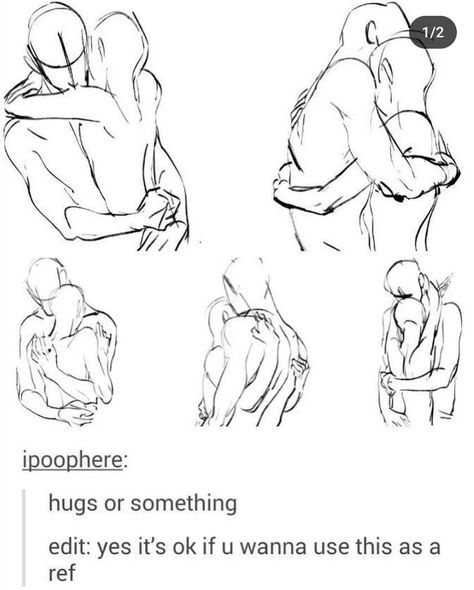 How To Draw People, People Hugging, Draw People, Different Poses, Drawing Faces, Gesture Drawing, Poses References, Drawing Lessons, Art Poses