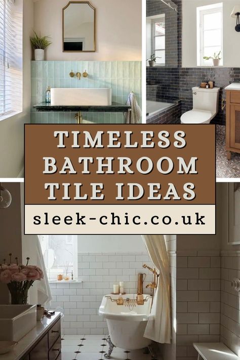 Planning a bathroom makeover and need inspiration for the perfect tile pairing? Explore bathroom tile ideas that blend classic patterns and colors for a look that never goes out of style. Timeless Tile, Tile Combinations, Shaped Tiles, Trendy Bathroom Tiles, Timeless Bathroom, Bathroom Tile Ideas, Large Bathrooms, Bathroom Tiles, Small Bathroom Design