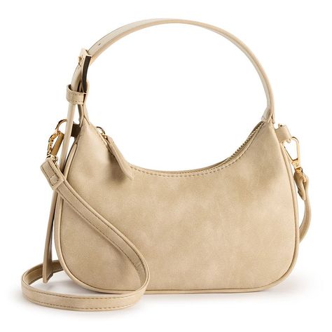 Carry your essentials in style with this Loume Buckle Crossbody Bag. Carry your essentials in style with this Loume Buckle Crossbody Bag. DETAILS 4.5"H x 8"W x 2"D Handle: 7'' drop Strap length: 34-39 in. Removable/adjustable crossbody strap Zipper closure Gold-tone hardware Interior: 1 zip pocket, 1 slip pocketCONSTRUCTION & CARE Polyurethane Polyester lining Wipe clean Imported Size: One Size. Color: Cream. Gender: female. Age Group: adult. Beige Crossbody Hobo Bag With Handle Drop, Cream Crossbody Shoulder Bag With Zipper Pocket, Beige Crossbody Shoulder Bag With Zipper Closure, Tan Crossbody Bag With Gold-tone Hardware, Taupe Crossbody Bag With Gold-tone Hardware, Bag Details, Crossbody Strap, Handbag Accessories, Women's Accessories