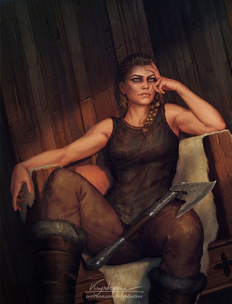 ArtStation - Eivor, Krystopher Decker Barbarian Woman, Buff Women, Assassins Creed Art, Assassin's Creed Valhalla, Assassin’s Creed, Female Character Design, Assassins Creed, Larp, Fantasy Character Design