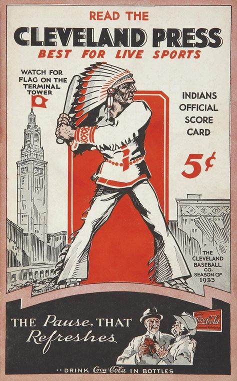 Cleveland Indians Logo, Indian Logo, Cleveland Indians Baseball, Cleveland Baseball, Cleveland Rocks, Indians Baseball, Ohio History, Retro Baseball, Baseball Posters