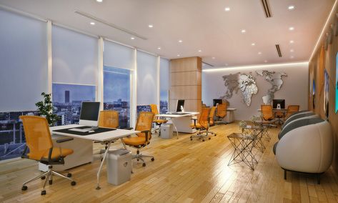 Travel Agency Office Interior on Behance Tourism Company Interior Design, Open Office Layout, Small Office Design Interior, Agency Office, Architecture Industrial, Cool Office Space, Office Interior Design Modern, Office Background, Office Plan