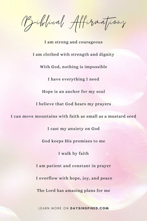 35 Powerful Biblical Affirmations for Christian Women - Days Inspired Short Affirmations For Women, Christian Affirmations Woman, Positive Christian Affirmations, Godly Affirmations, Prayer Boards, Bedtime Affirmations, Dance Ministry, Biblical Affirmations, Girl Affirmations