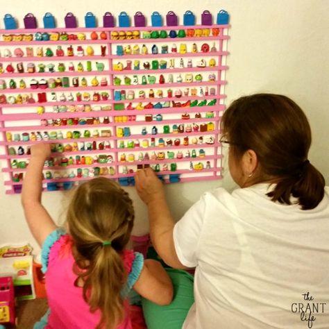 DIY Shopkins Storage Rack! Shopkins Storage, Shopkins Bday, Shopkins Birthday Party, Shopkins Party, Shopkins Birthday, Kids' Room, Toy Storage, How To Make Your, Easy Step