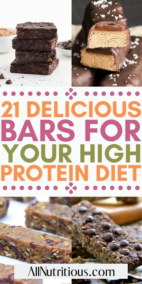 If you are wanting a healthier alternative to packaged protein bars you need to know these amazing high protein bar recipes. These delicious homemade protein bars are packed full of nutritious and delicious ingredients to help you stay full and avoid cravings. #ProteinBar #HighProtein Homemade Protein Snacks, High Protein Low Carb Breakfast Bars, Fats Foods, High Protein Bars Homemade, Copycat Perfect Protein Bars, Kind Breakfast Protein Bars Recipe, Copycat Kirkland Protein Bars, All Natural Protein Bars, Protein Breakfast Bars