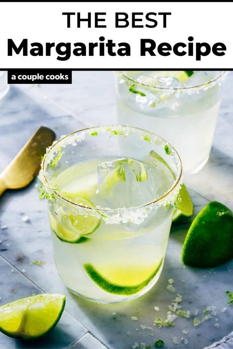 Here’s how to make the classic margarita recipe! It’s easy with just 3 ingredients: tequila, lime, and orange liqueur. Pop over to our site for the recipe! 3 Ingredient Margarita Recipe, Patron Margarita Recipe, Lime Margarita Recipe, Italian Margarita, Best Margarita, Best Margarita Recipe, Classic Margarita Recipe, Margarita Ingredients, A Couple Cooks