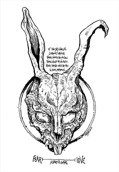 Donnie Darko Donnie Darko Tattoo Ideas, Donny Darko Tattoo, Donnie Darko Drawing, Donnie Darko Art, Donny Darko, Tattoos Torso, Donnie Darko Tattoo, Horror Sleeve, Candle Pics