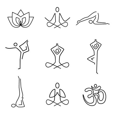 Yoga Line Art, Yoga Art Painting, Namaste Art, Yoga Drawing, Line Art Black, Yoga Tattoos, Arte Yoga, Yoga Symbols, Yoga Lotus