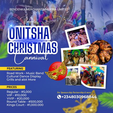 Christmas carnival flyer/online poster design. Carnival Flyer Design, Carnival Poster Design, Carnival Flyer, Carnival Poster, Carnival Design, Cultural Dance, Carnival Posters, Social Media Branding Design, Online Poster