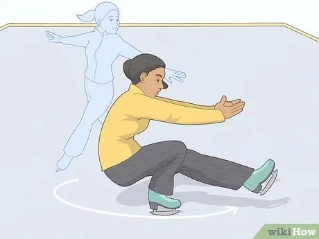 How to Do a Sit Spin (on Ice): 8 Steps (with Pictures) - wikiHow Fitness Ice Skating Stretching, Learn To Ice Skate, Off Ice Figure Skating Training, Ice Skating Off Ice Training, Sit Spin Figure Skating, Skating, Spinning, You Can Do, Health And Wellness