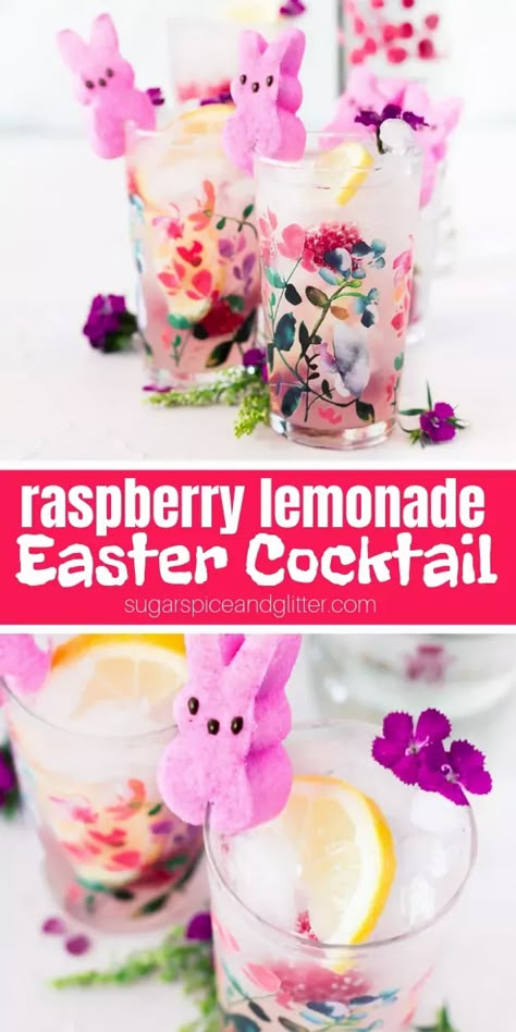 Easter Alcoholic Drinks, Raspberry Lemonade Cocktail, Raspberry Lemonade Vodka, Easter Cocktail Recipes, Smirnoff Raspberry, Easter Cocktail, Easter Drink, Easter Cocktails, Easter Party Food