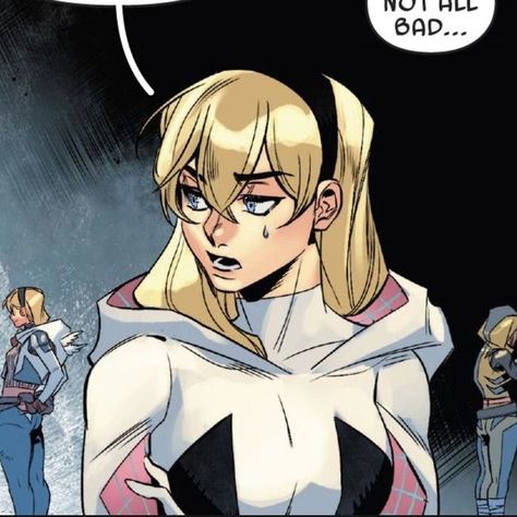 Gwen Stacy Ghost Spider Comics, Spider Zero And Spider Gwen, Gwen Stacy Ghost Spider, Spider Gwen Comic Art, Gwen Stacy Comic Icons, Trans Gwen Stacy, Gwen Stacy Spiderwoman, Gwen Stacy Trans, Spider Gwen Pfp