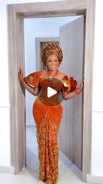 Burnt Orange Asoebi, Asoebi Bride, Orange Asoebi, George Fabric, Congratulations To You, Asoebi Styles, Your Amazing, Burnt Orange, African Fashion