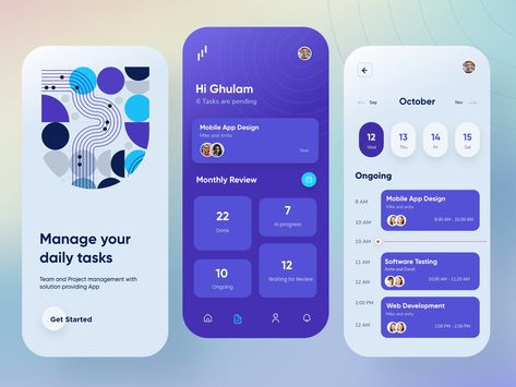 Best App Design, Application Ui Design, Desain Ux, To Do App, Task Manager, Mobile App Design Inspiration, App Interface Design, Ui Ux Designer, Theme Template