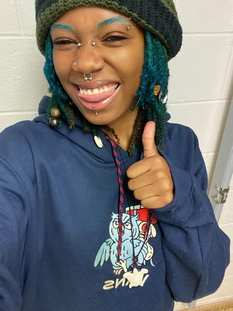 Blue Dyed Locs Black Women, Blue Dyed Locs, Blue Black Locs, Blue And Green Locs, Black And Blue Dreads, Blue Dreads, Best Hair Dye, Cute Dreads, Dreadlock Hairstyles For Men