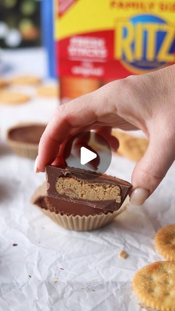 Hannah Gray | One Sweet Mama on Instagram: "#ad The RITZ-iest peanut butter cups ever! Peanut butter filling stuffed with crunchy, salty RITZ Crackers, covered in milk chocolate, it makes the ultimate salty sweet holiday dessert combo. 

The Season of Giving is back for another year and Nabisco is donating $100,000 to Feeding America to help end food insecurity. Find Nabisco products at your local Walmart and create your own yummy holiday dishes for this season of giving, and enter for a chance to win $50,000 towards a kitchen makeover or a chance to instantly win hundreds of other prizes for holiday hosting!

Check out the sweepstakes here! Nabiscoseasonofgiving.com 

NO PURCH/SCAN NEC. Ends at 11:59:59 PM ET on 12/23/23. Open only to res. of 50 US/DC, 18+. For rules, http://nabiscoseason Ritz Crackers And Reese Cups, Ritz Cracker Peanut Butter Cups, Holiday Hosting, Season Of Giving, Reeses Cups, Holiday Dishes, Peanut Butter Filling, Food Insecurity, Feeding America