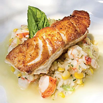 You don't have to be at the coast to get a great fish dinner. But your guests will think they are when they're served savory Roasted Grouper with Seafood Risotto and Champagne-Citrus Beurre Blanc. #dinnerdishes #dinnerideas #dinnerrecipes #familydinnerideas #supper #supperideas Citrus Beurre Blanc Recipe, Grilled Grouper, Grouper Recipes, Seafood Risotto, South Georgia, Fish Dinner, Seafood Restaurant, Fish Dishes, Seafood Dishes