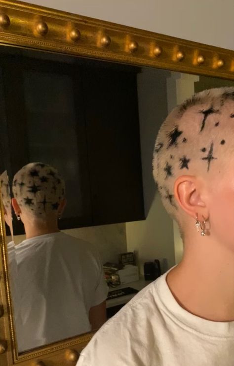 Bleached Hair Men, Shaved Head Designs, Short Dyed Hair, Shaved Designs, Hair Colour Design, Dyed Hair Men, Hair Print, Shaved Hair Designs, Buzzed Hair