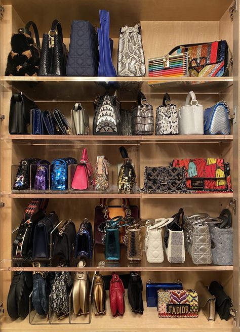 Designer Bag Storage, Designer Bag Collection, Dream Dressing Room, Gorgeous Closet, Brooklyn Townhouse, Professional Organization, Chanel Oberlin, Nyc Penthouse, Organizational Design