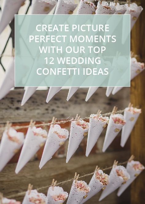 Wedding confetti. Wedding confetti shot. Wedding Confetti ideas. Confetti cones. Wedding planning. Wedding ideas. Confetti ideas. How to get the perfect confetti shot. #weddingconfetti #confetti #confettishot#weddingplanning Confetti At Wedding Throwing, Toss Me Wedding Confetti, Leave Confetti Wedding, Diy Cone Holder, Confetti Holder Ideas, Bio Degradable Confetti, Popcorn Confetti Wedding, Wedding Confetti Holder, Confetti Containers For Wedding